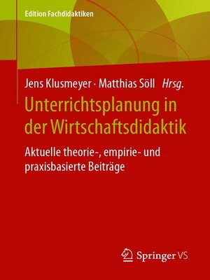 cover image of Unterrichtsplanung in der Wirtschaftsdidaktik